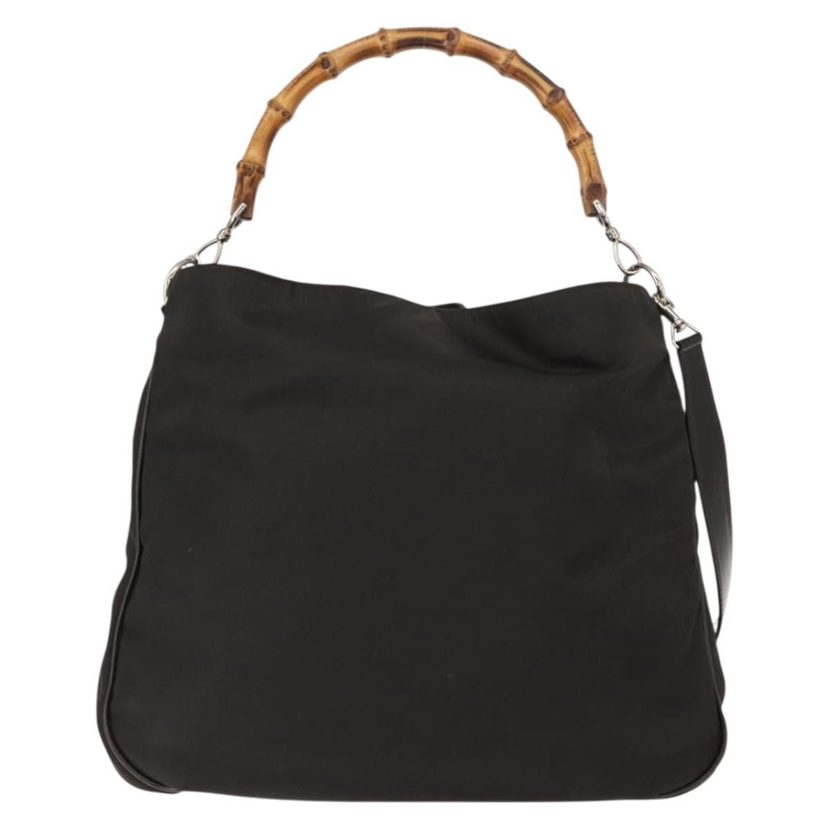 Gucci Gucci Vintage Bamboo Shoulder Nylon Size ONE SIZE - 14 Thumbnail