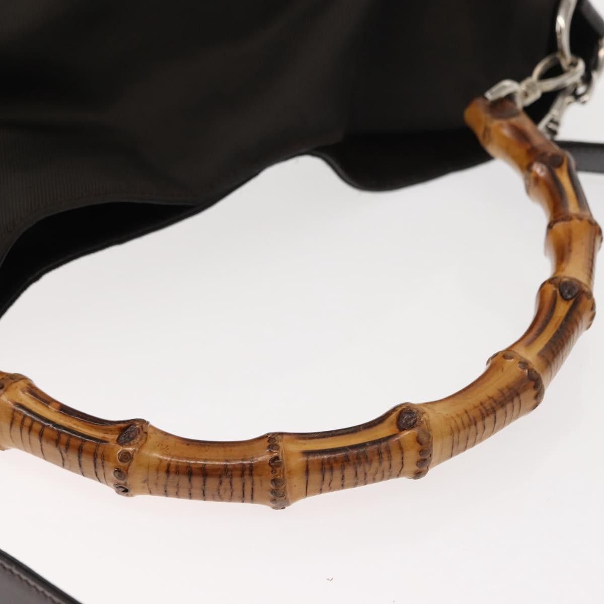 Gucci Gucci Vintage Bamboo Shoulder Nylon Size ONE SIZE - 17 Thumbnail