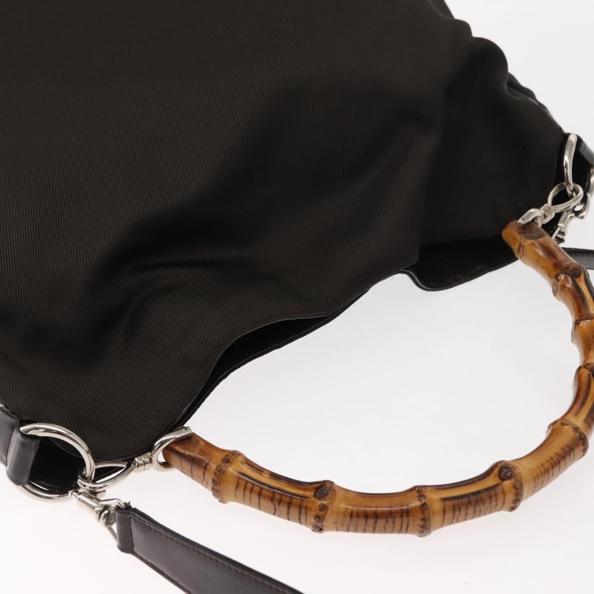 Gucci Gucci Vintage Bamboo Shoulder Nylon Size ONE SIZE - 16 Thumbnail