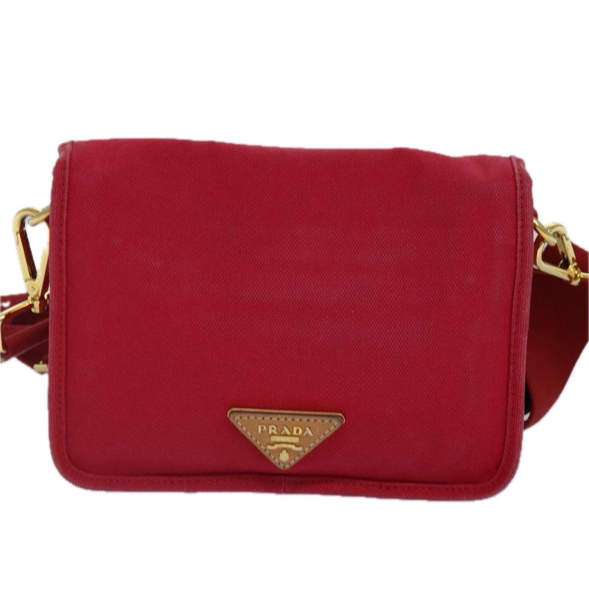 Prada Prada Push Lock Flap Shoulder Bag Canvas Size ONE SIZE - 2 Thumbnail