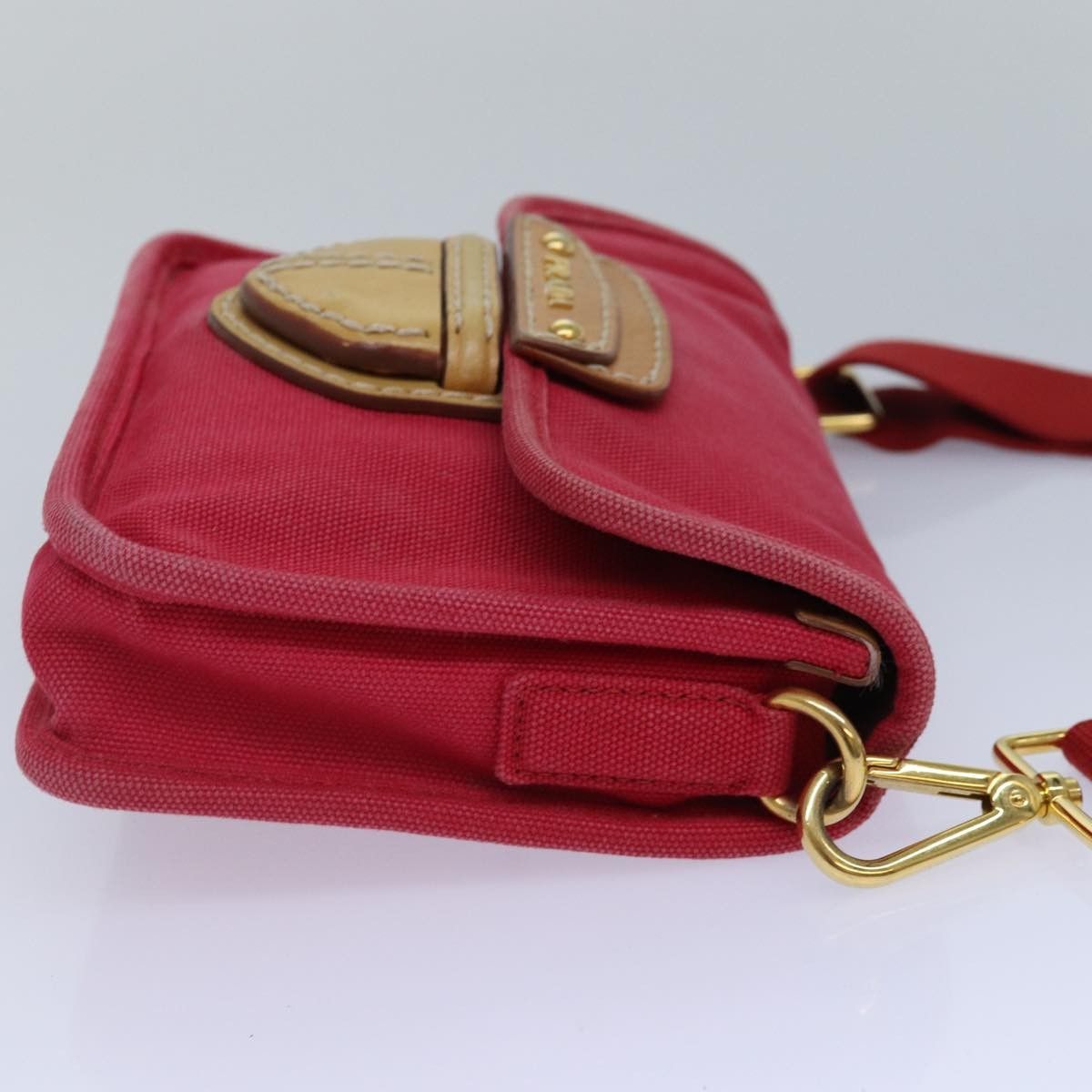 Prada Prada Push Lock Flap Shoulder Bag Canvas Size ONE SIZE - 4 Thumbnail