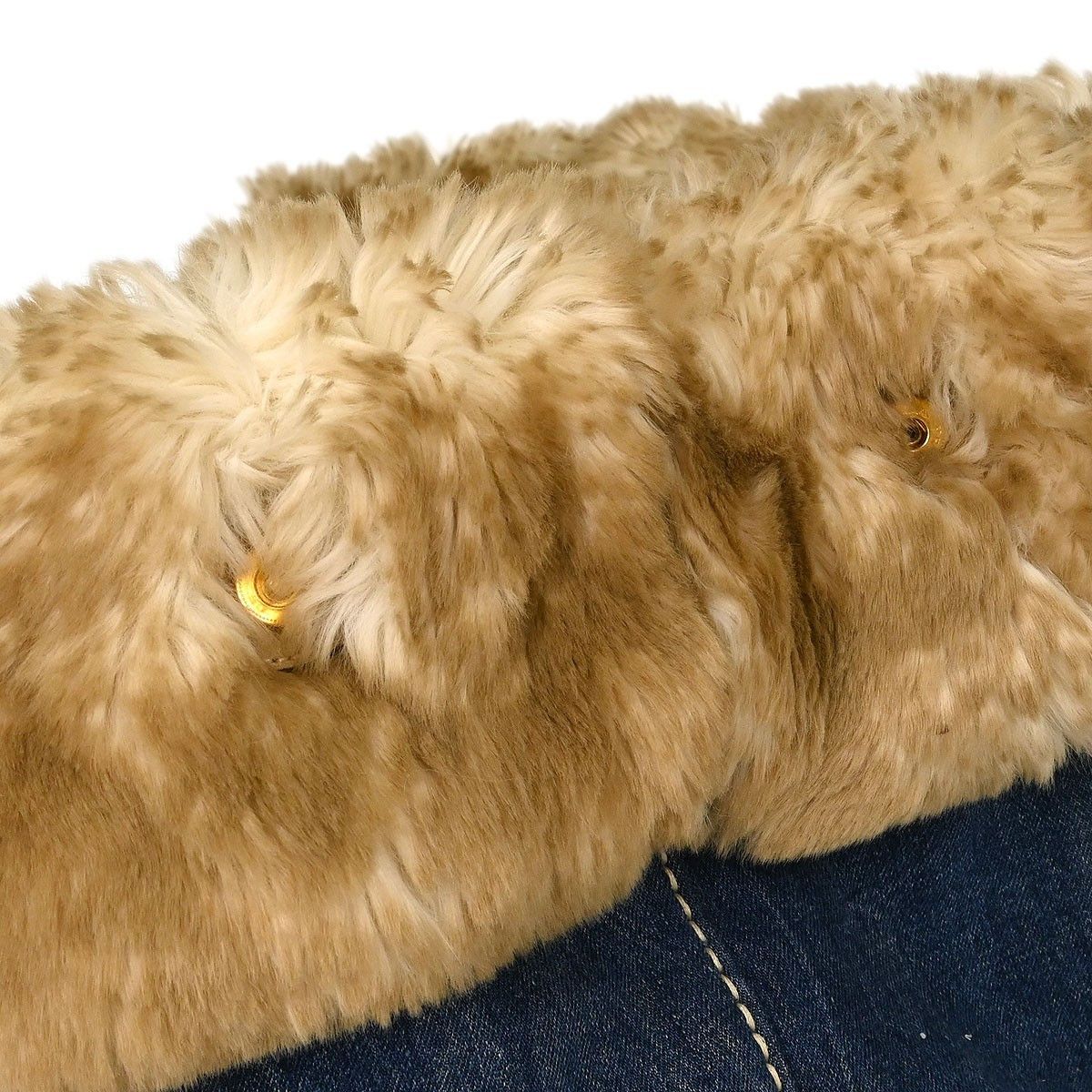 Prada Prada Canapa Tote Denim and Fur Size ONE SIZE - 12 Thumbnail