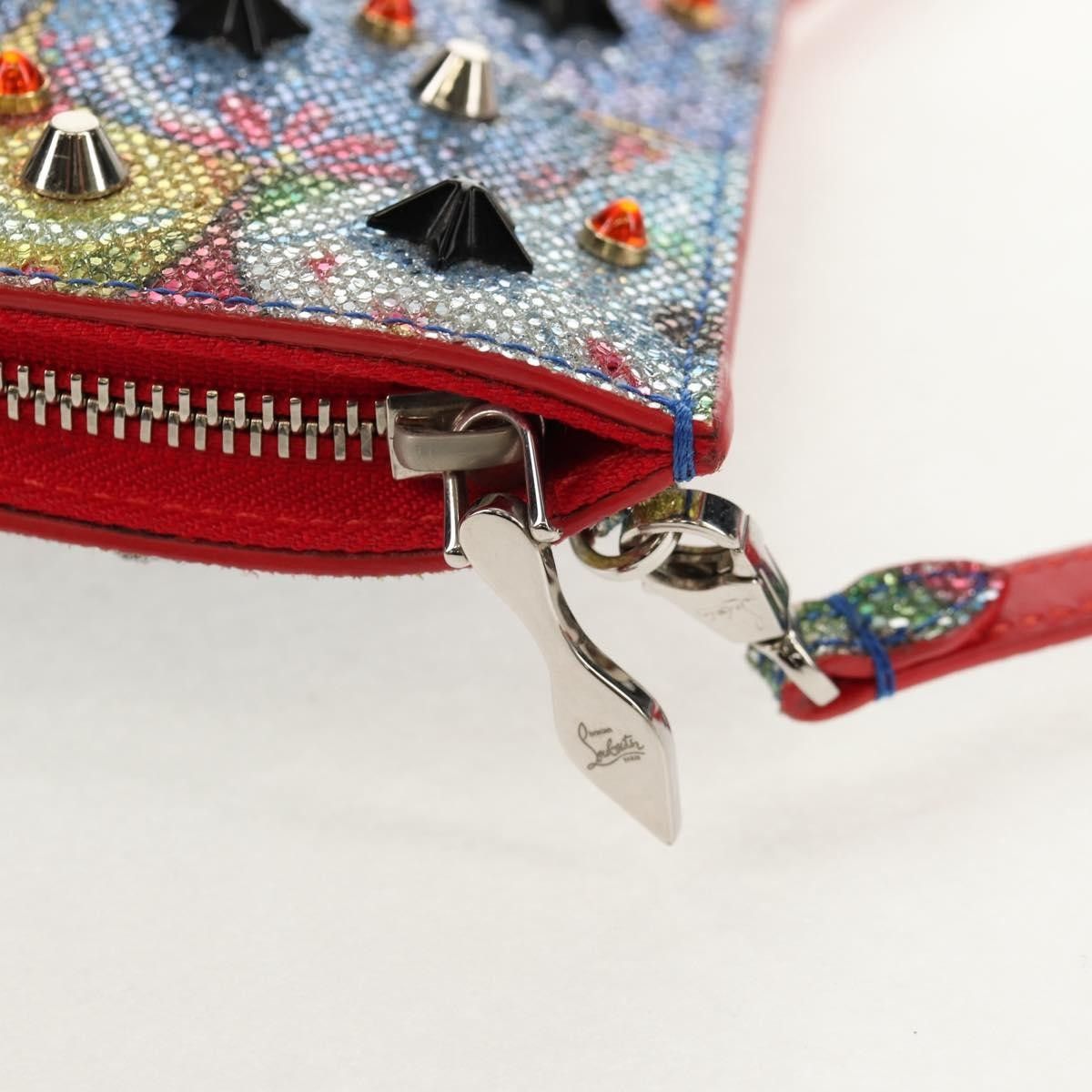 Christian Louboutin Christian Louboutin Loubiclutch Spiked Printed Leather Size ONE SIZE - 12 Thumbnail