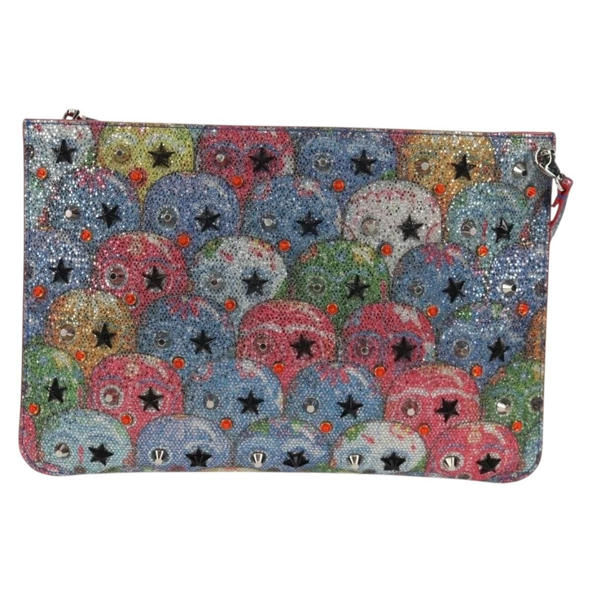 Christian Louboutin Christian Louboutin Loubiclutch Spiked Printed Leather Size ONE SIZE - 2 Thumbnail