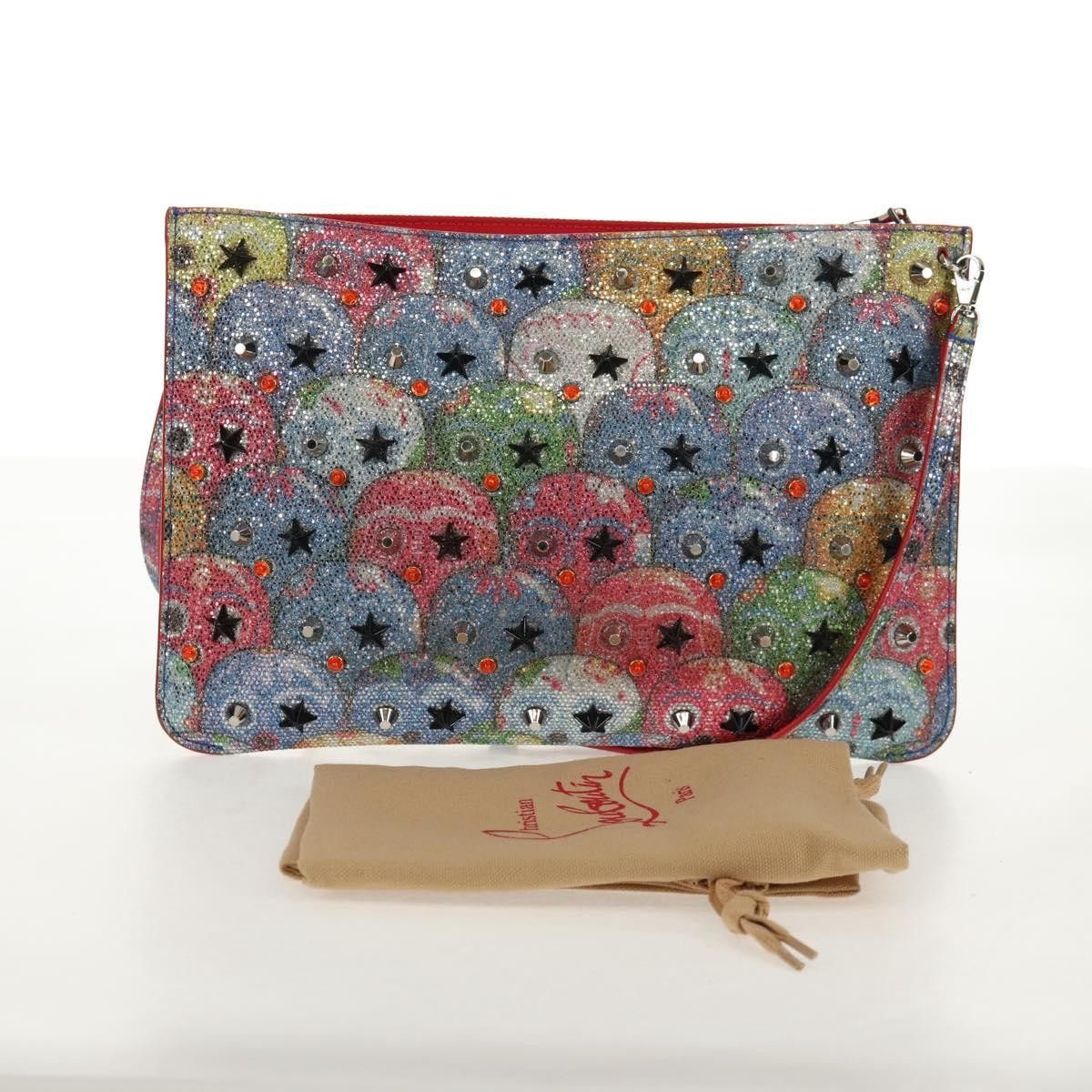 Christian Louboutin Christian Louboutin Loubiclutch Spiked Printed Leather Size ONE SIZE - 13 Thumbnail