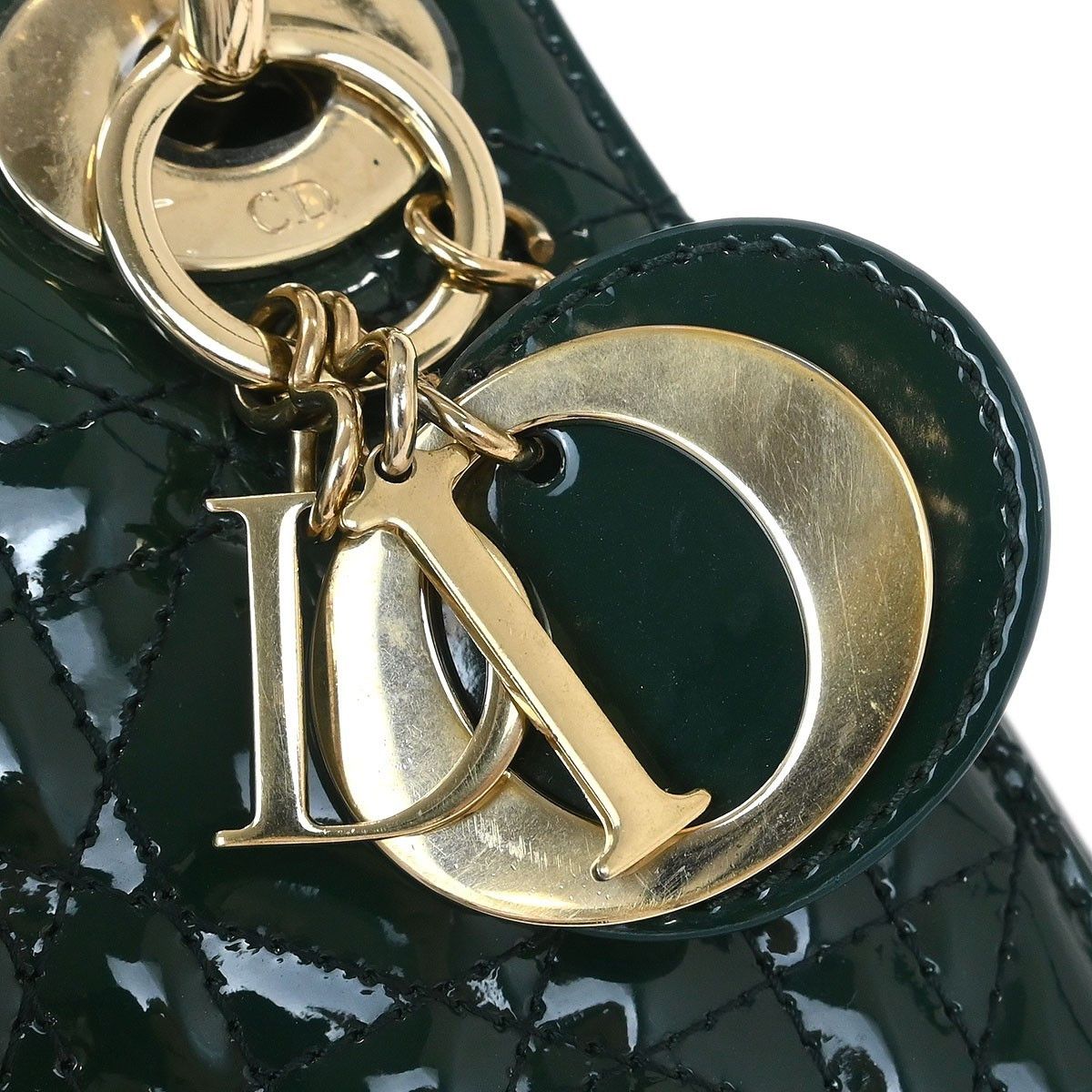 Dior Christian Dior Lady Dior Chain Bag Cannage Quilt Patent Size ONE SIZE - 8 Thumbnail