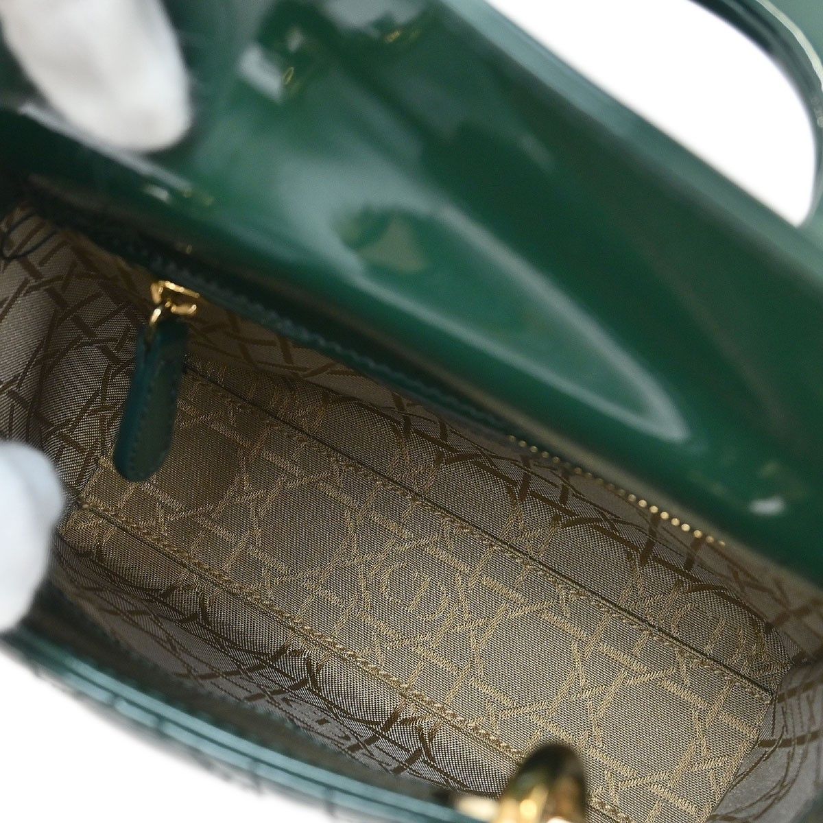 Dior Christian Dior Lady Dior Chain Bag Cannage Quilt Patent Size ONE SIZE - 5 Thumbnail