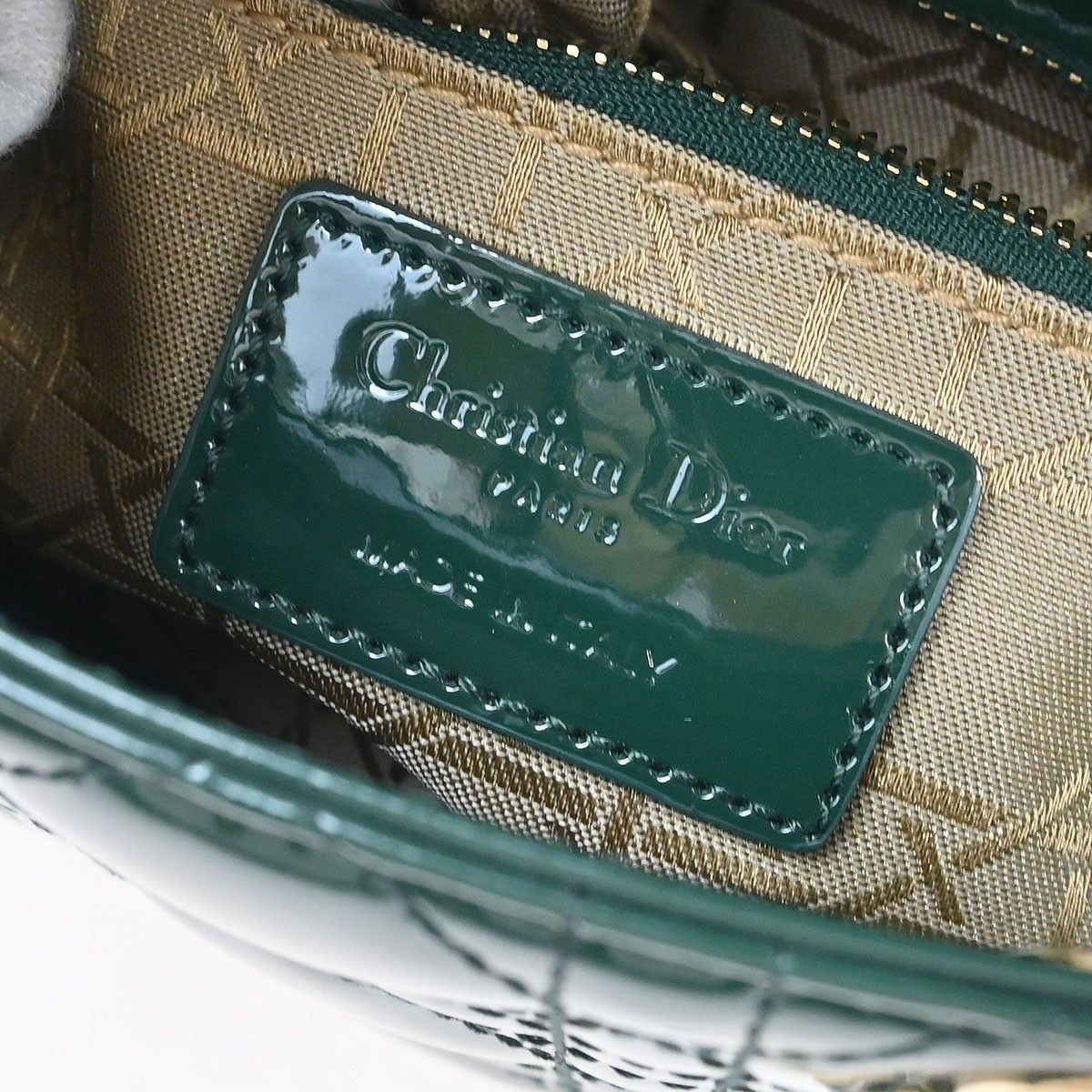 Dior Christian Dior Lady Dior Chain Bag Cannage Quilt Patent Size ONE SIZE - 3 Thumbnail