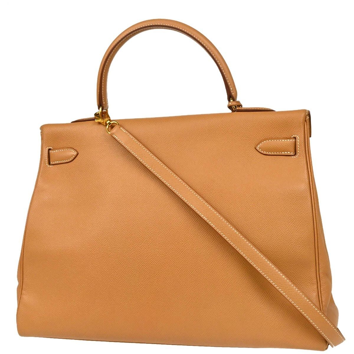Hermes Hermes Kelly Handbag Brown Courchevel with Gold Hardware Size ONE SIZE - 2 Thumbnail