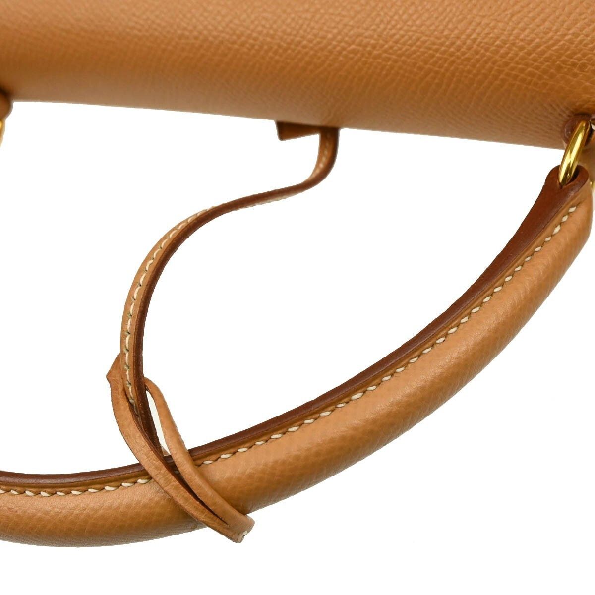 Hermes Hermes Kelly Handbag Brown Courchevel with Gold Hardware Size ONE SIZE - 5 Thumbnail