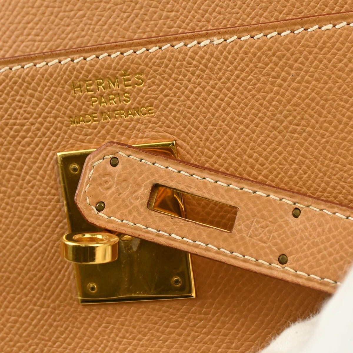 Hermes Hermes Kelly Handbag Brown Courchevel with Gold Hardware Size ONE SIZE - 4 Thumbnail