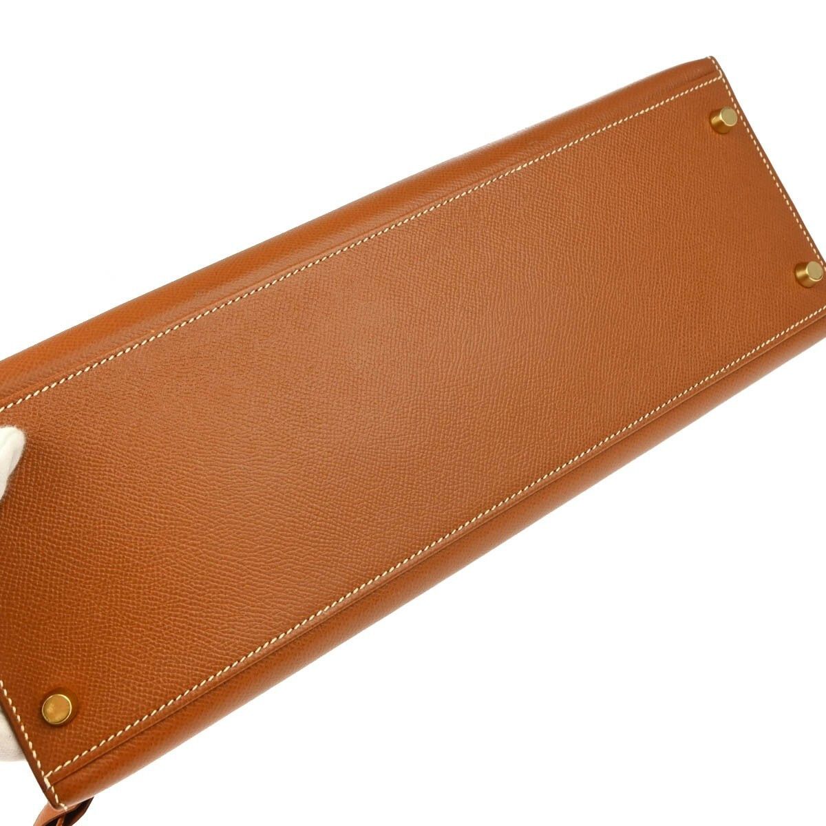 Hermes Hermes Kelly Handbag Brown Courchevel with Gold Hardware Size ONE SIZE - 6 Thumbnail
