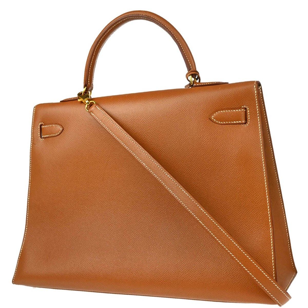 Hermes Hermes Kelly Handbag Brown Courchevel with Gold Hardware Size ONE SIZE - 2 Thumbnail