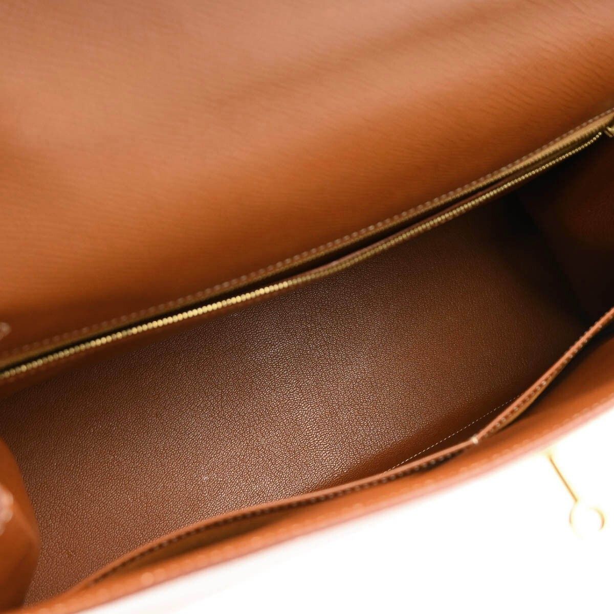 Hermes Hermes Kelly Handbag Brown Courchevel with Gold Hardware Size ONE SIZE - 3 Thumbnail