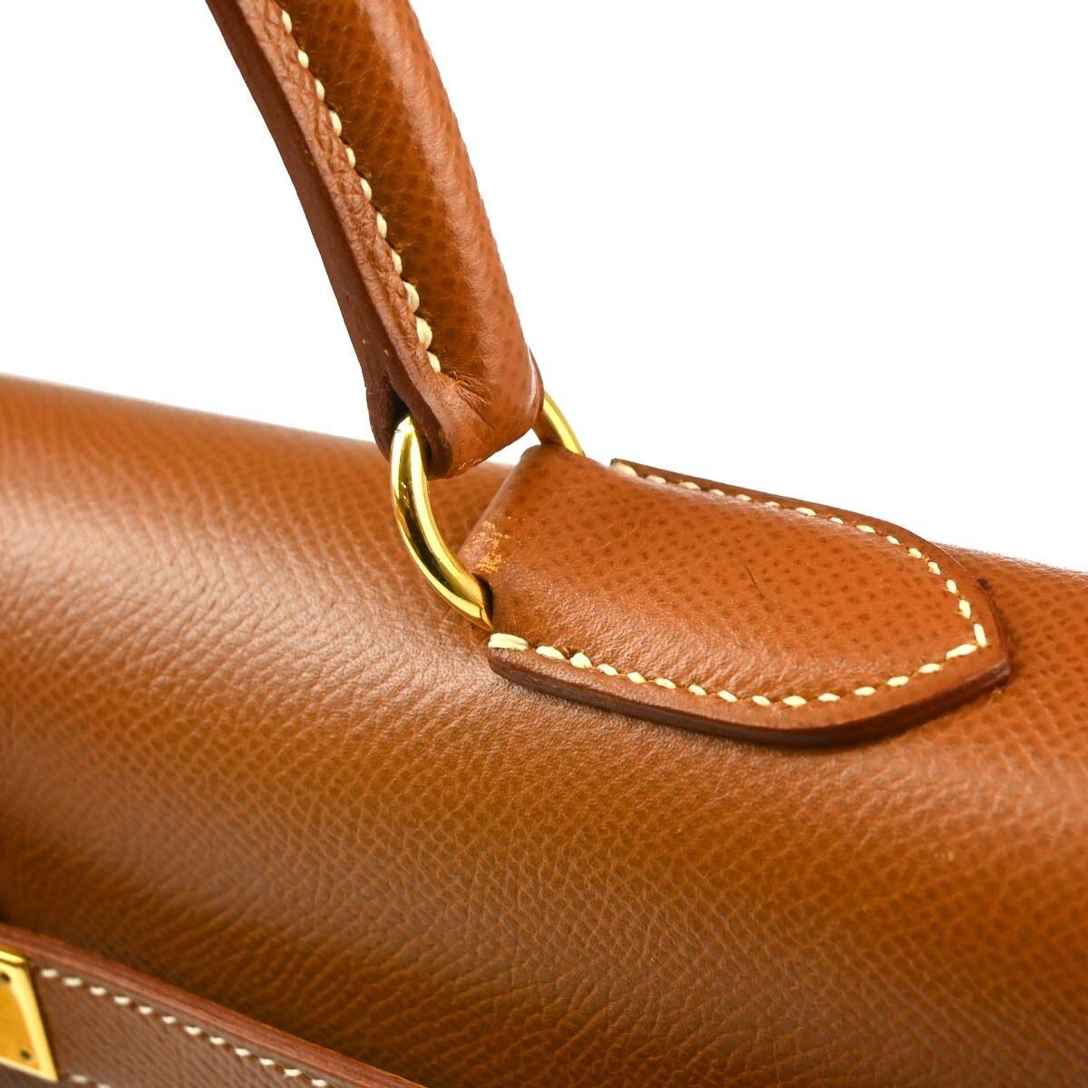 Hermes Hermes Kelly Handbag Brown Courchevel with Gold Hardware Size ONE SIZE - 5 Thumbnail