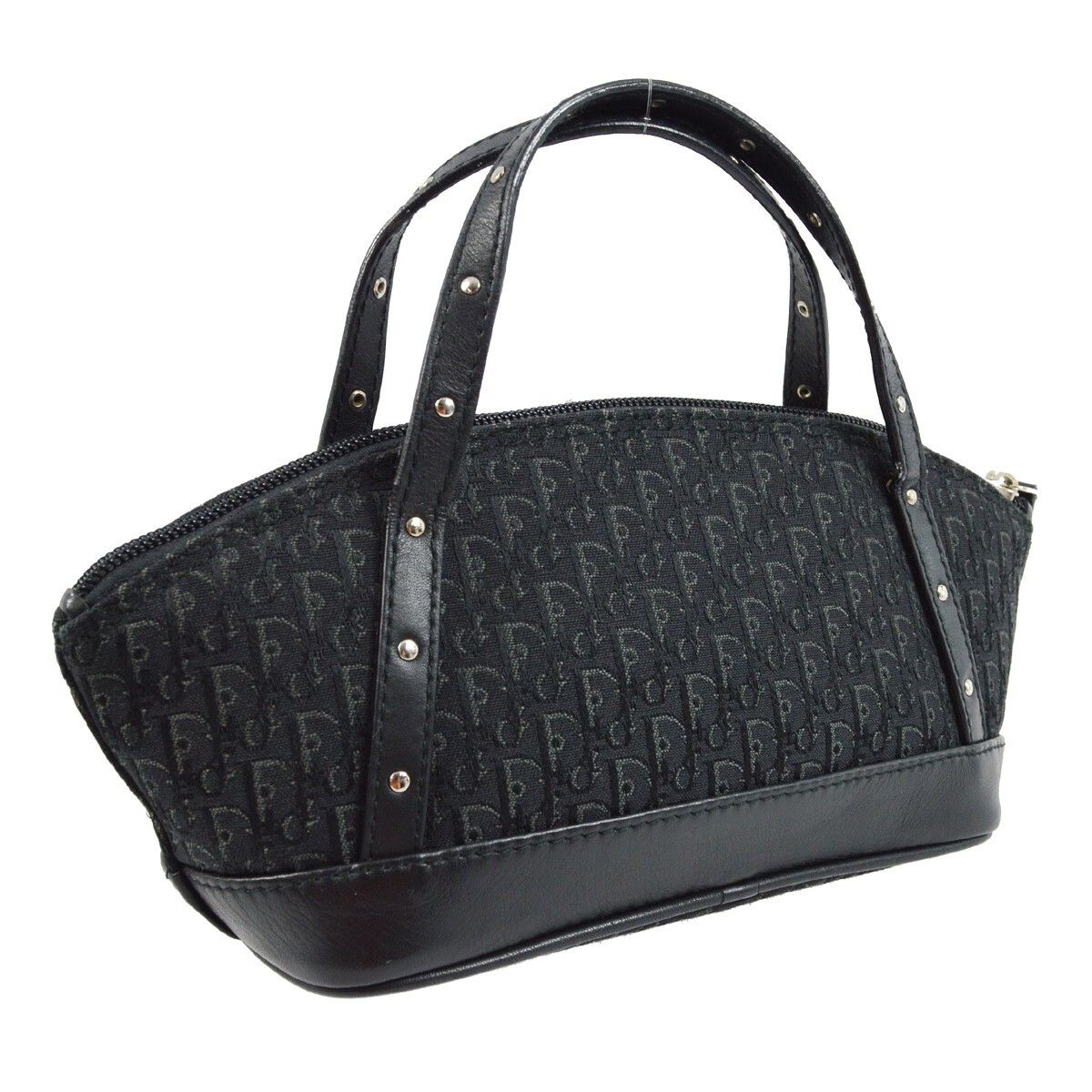 Dior Christian Dior Vintage Trotter Handbag Canvas Size ONE SIZE - 2 Thumbnail