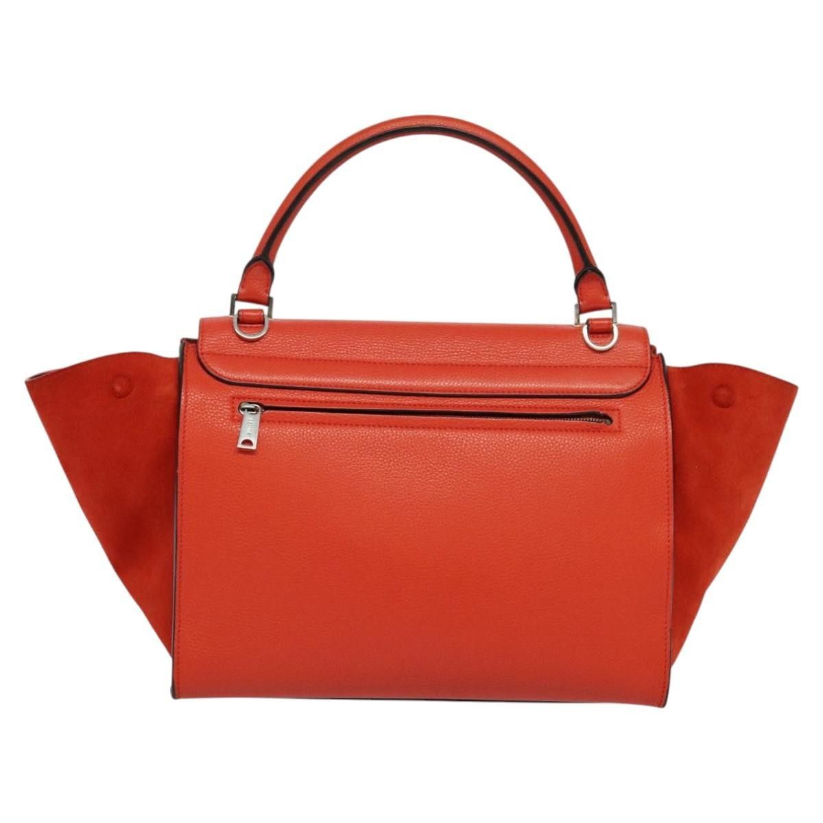 Celine Trapeze Bag Leather with Suede