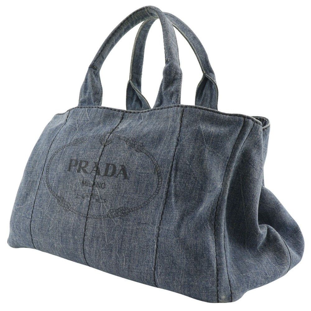 Prada Prada Canapa Tote Denim Size ONE SIZE - 3 Thumbnail