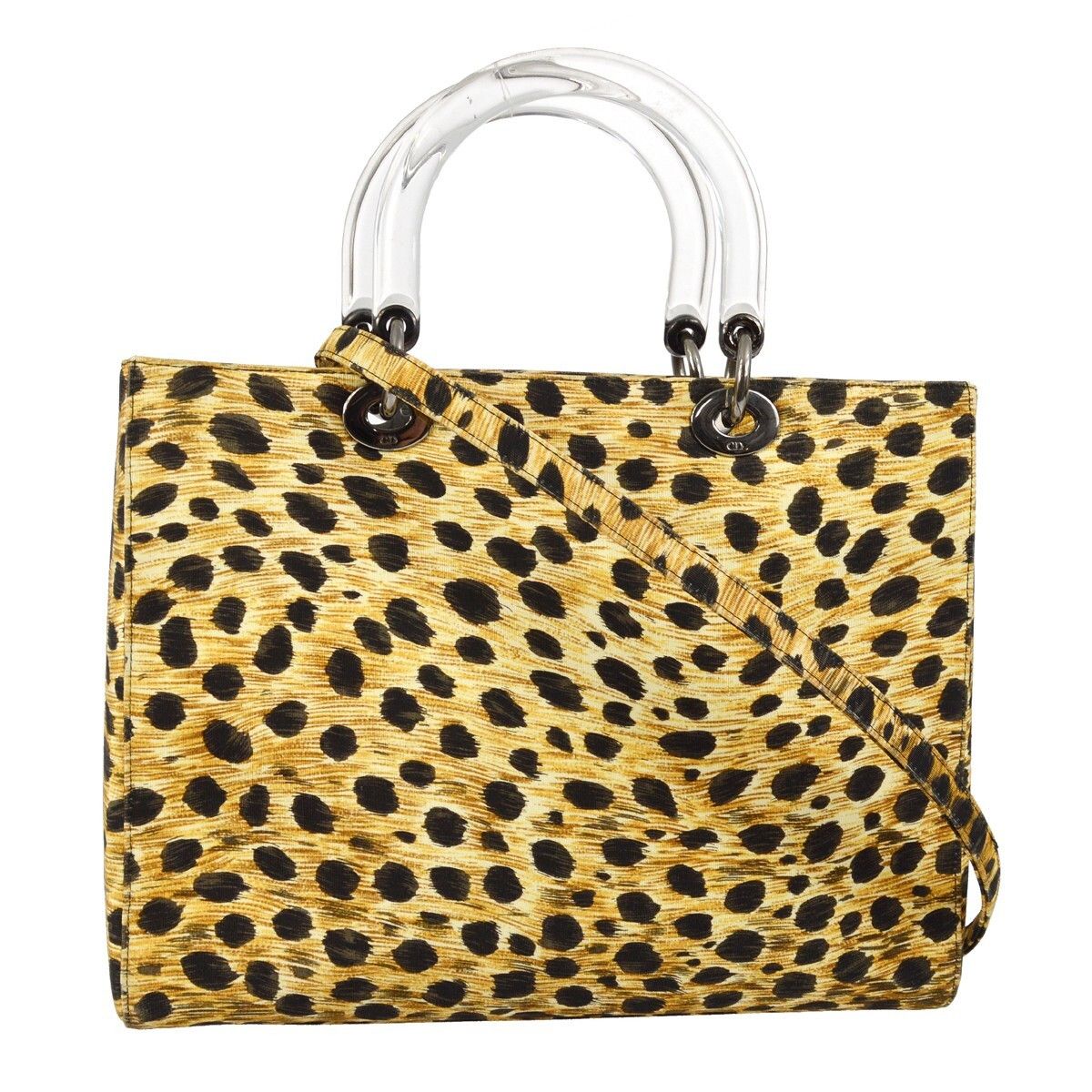 Dior Christian Dior Vintage Lady Dior Bag Printed Cannage Quilt Canvas Size ONE SIZE - 2 Thumbnail