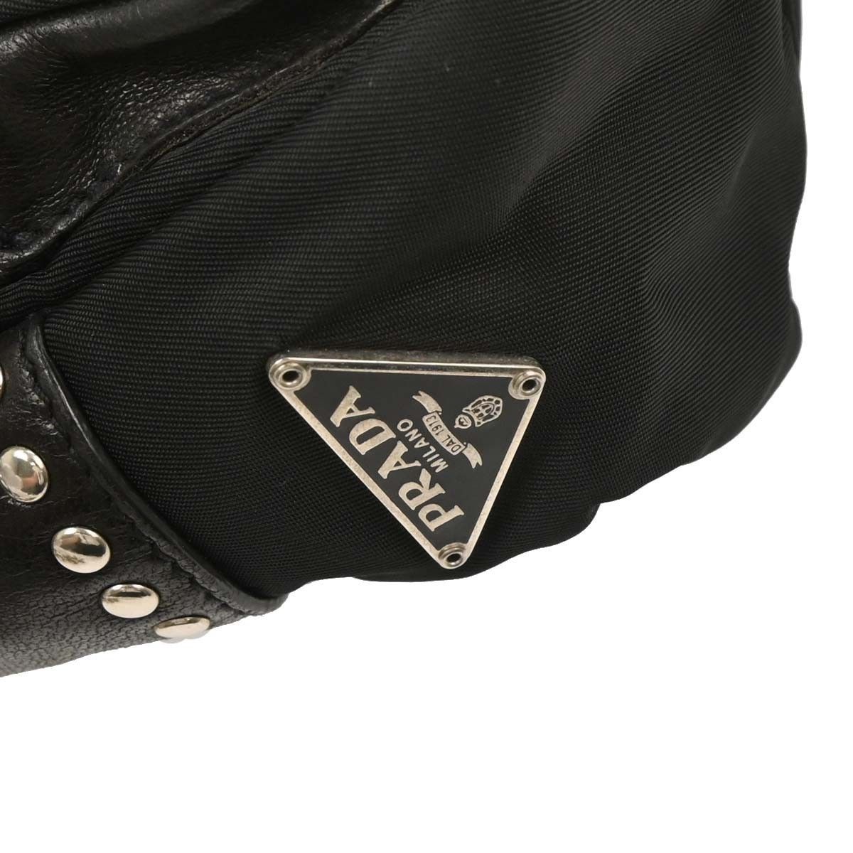 Prada Prada Vintage Shoulder Bag Nylon and Leather Size ONE SIZE - 8 Thumbnail