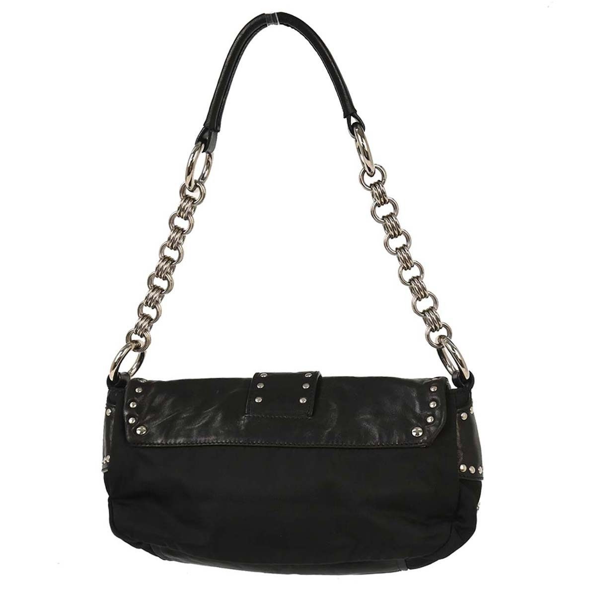 Prada Prada Vintage Shoulder Bag Nylon and Leather Size ONE SIZE - 2 Thumbnail