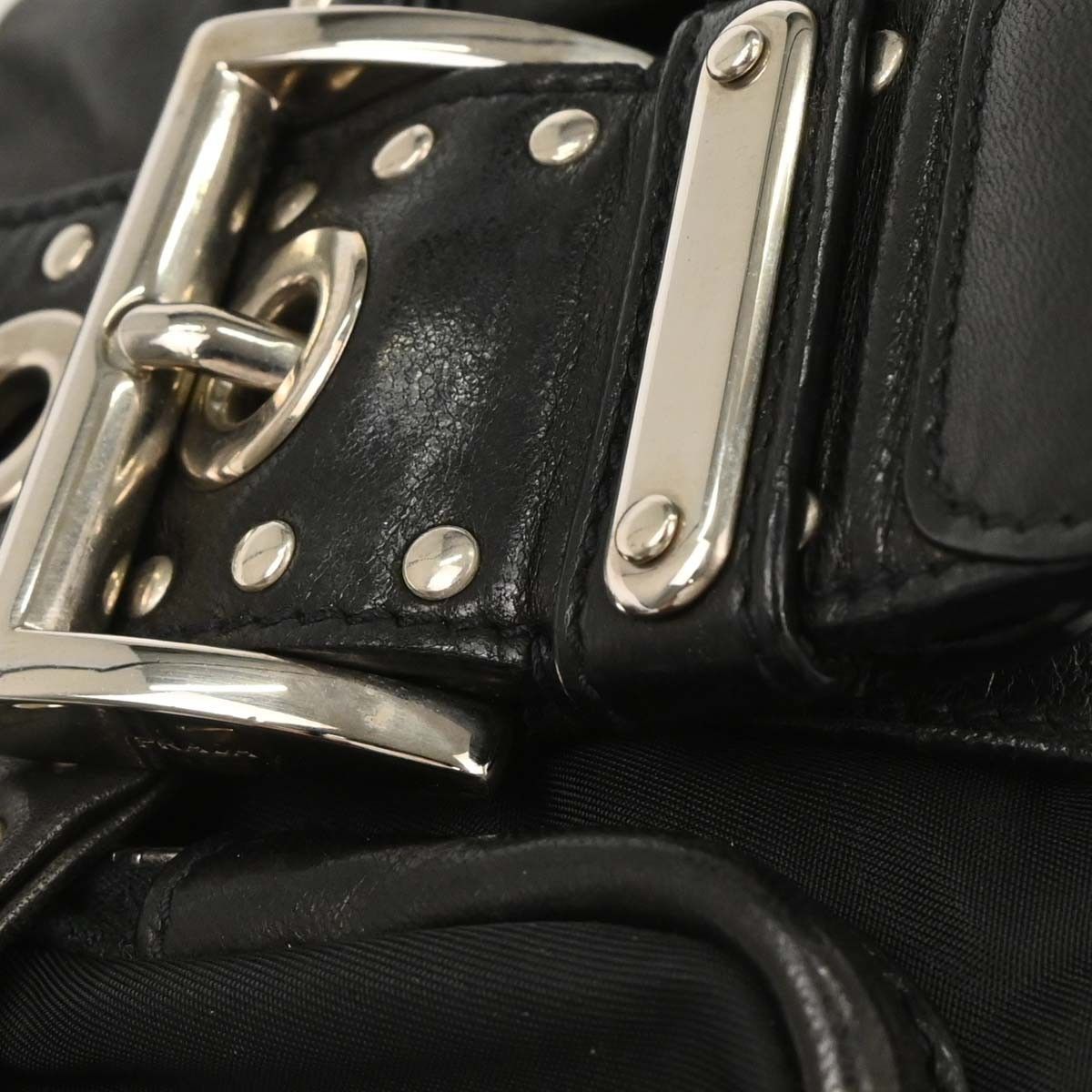 Prada Prada Vintage Shoulder Bag Nylon and Leather Size ONE SIZE - 9 Thumbnail