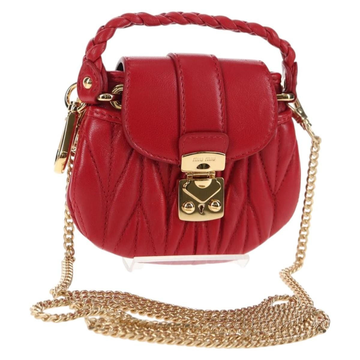 Miu Miu Miu Miu Chain Clutch Leather Size ONE SIZE - 18 Thumbnail