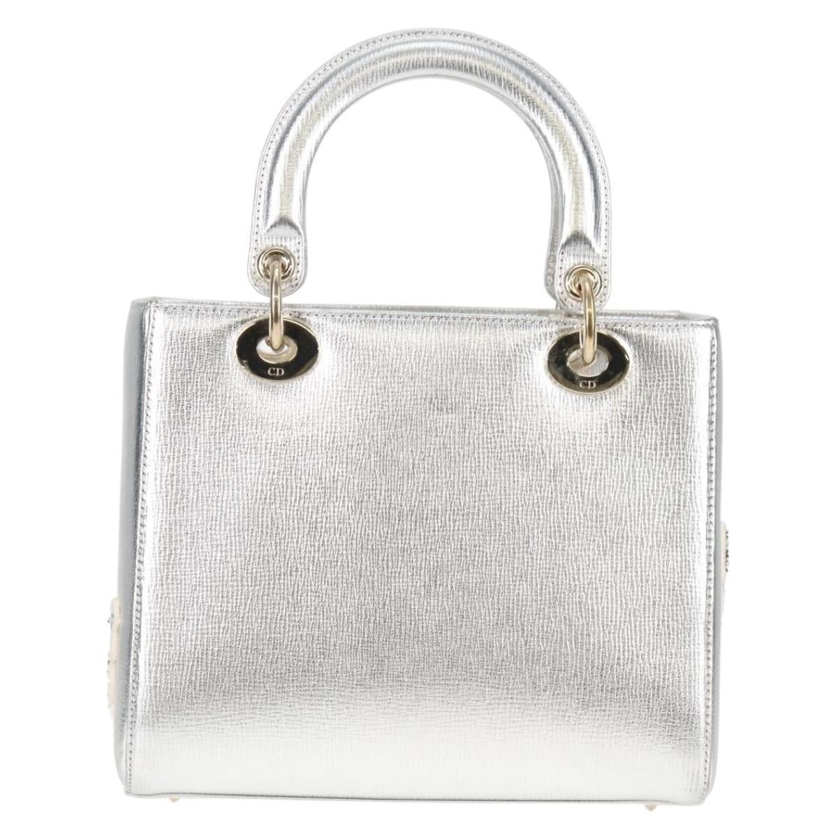 Dior Christian Dior Lady Dior Bag with Embellished Strap Leather Size ONE SIZE - 2 Thumbnail