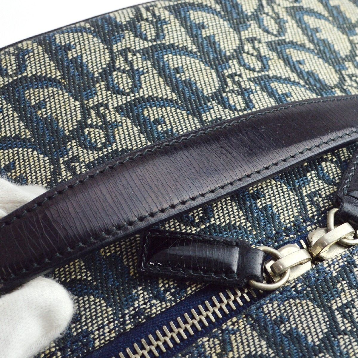 Dior Christian Dior Vintage Trotter Handbag Canvas Size ONE SIZE - 6 Thumbnail