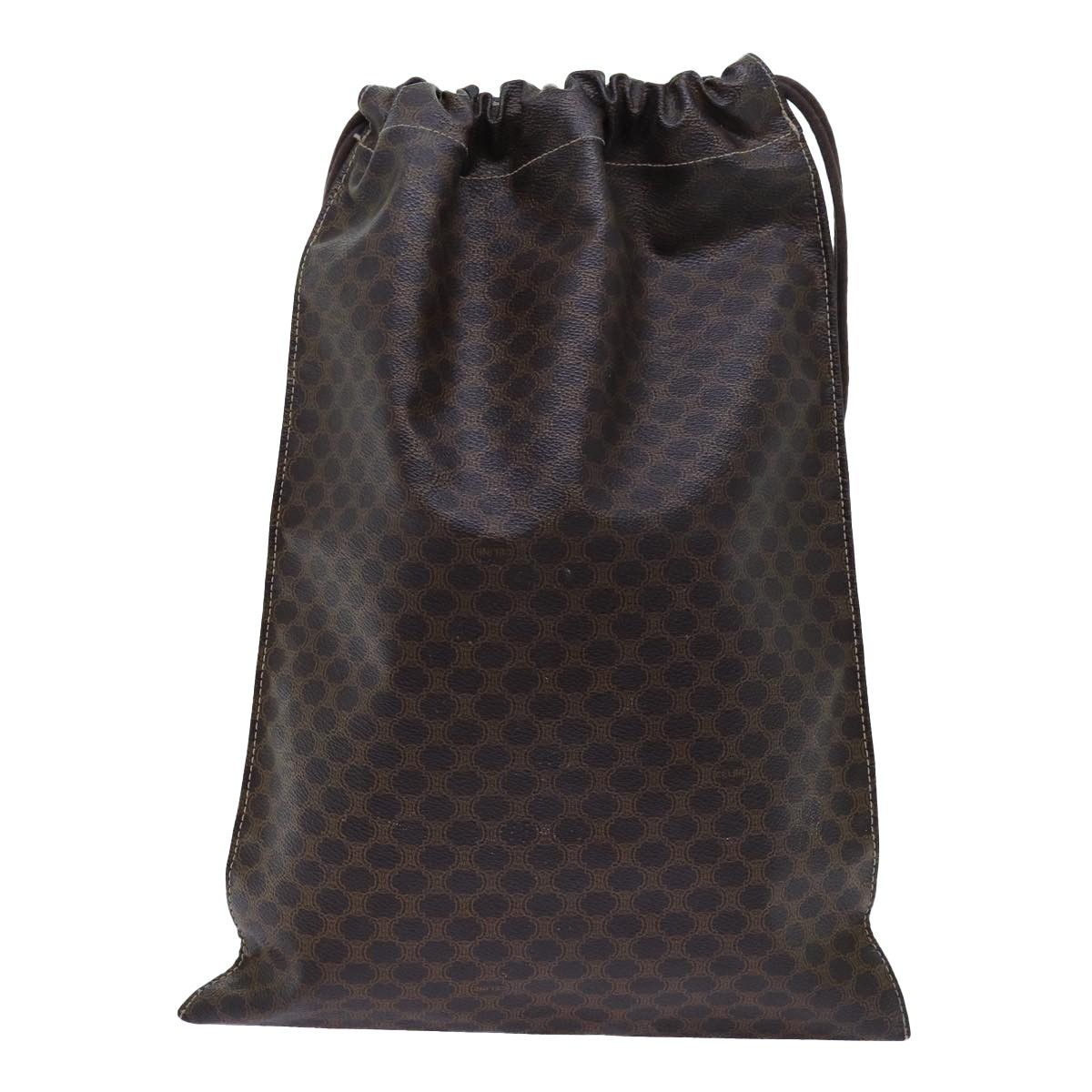 Celine Celine Triomphe Drawstring Bucket Bag Raffia with Leather Size ONE SIZE - 2 Thumbnail