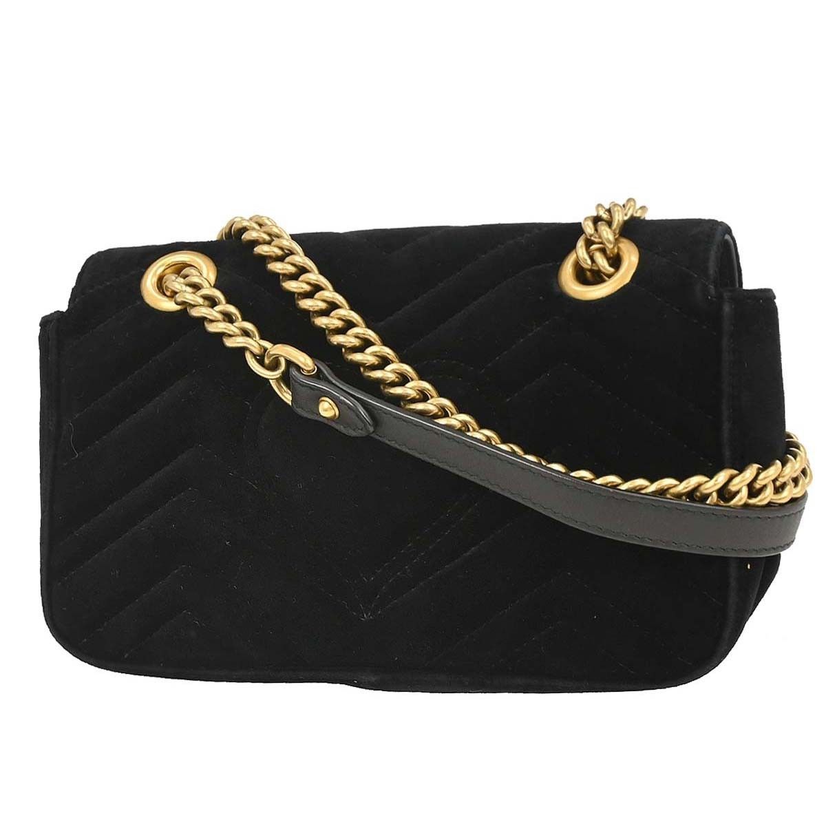 Gucci Gucci GG Marmont Flap Bag Matelasse Velvet Size ONE SIZE - 2 Thumbnail
