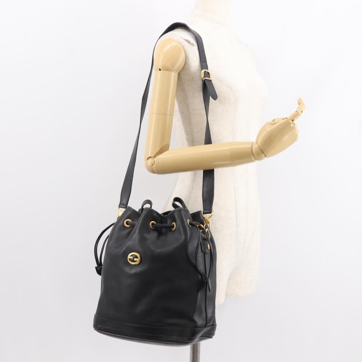 Gucci Gucci Vintage Drawstring Shoulder Bag Leather Size ONE SIZE - 16 Thumbnail