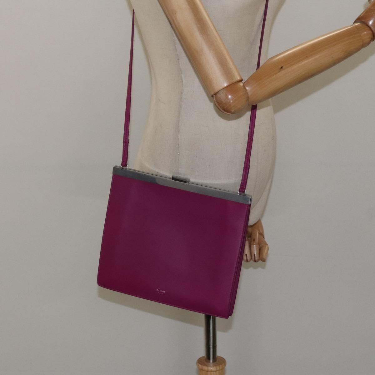 Celine Celine Clasp Crossbody Bag Leather Size ONE SIZE - 12 Thumbnail