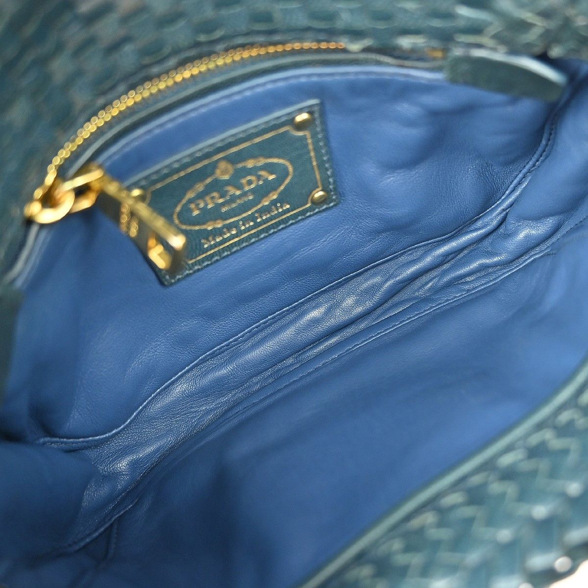 Prada Prada Madras Shoulder Bag Leather Size ONE SIZE - 3 Thumbnail