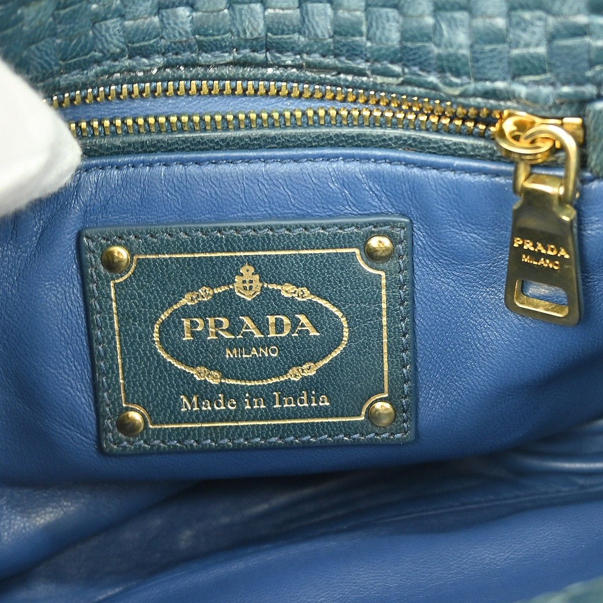 Prada Prada Madras Shoulder Bag Leather Size ONE SIZE - 4 Thumbnail