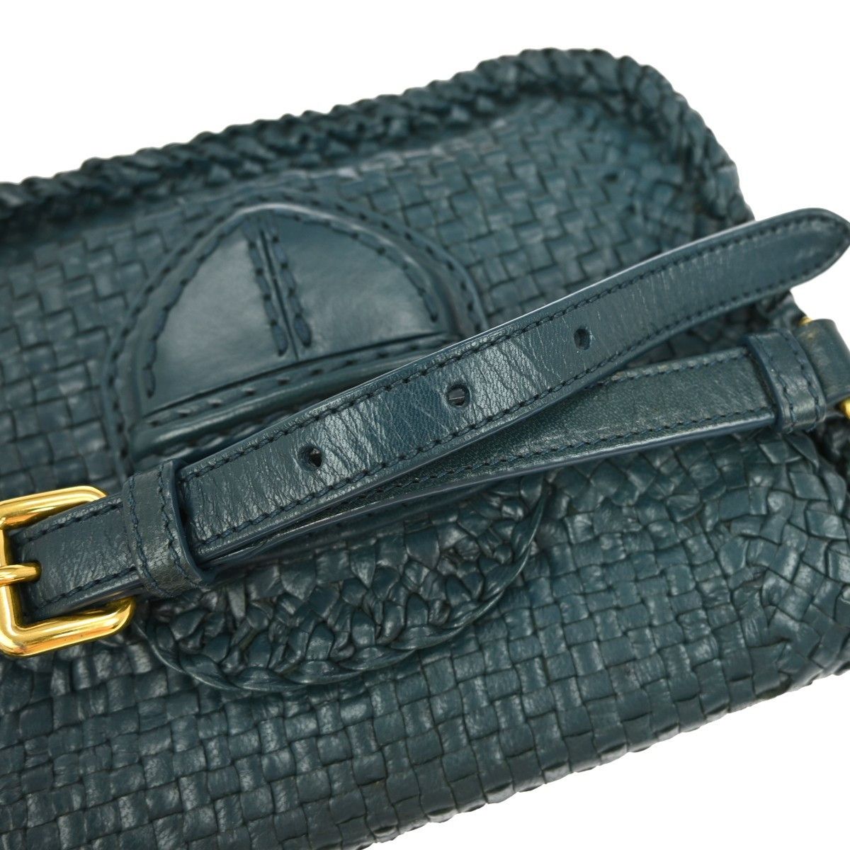 Prada Prada Madras Shoulder Bag Leather Size ONE SIZE - 6 Thumbnail