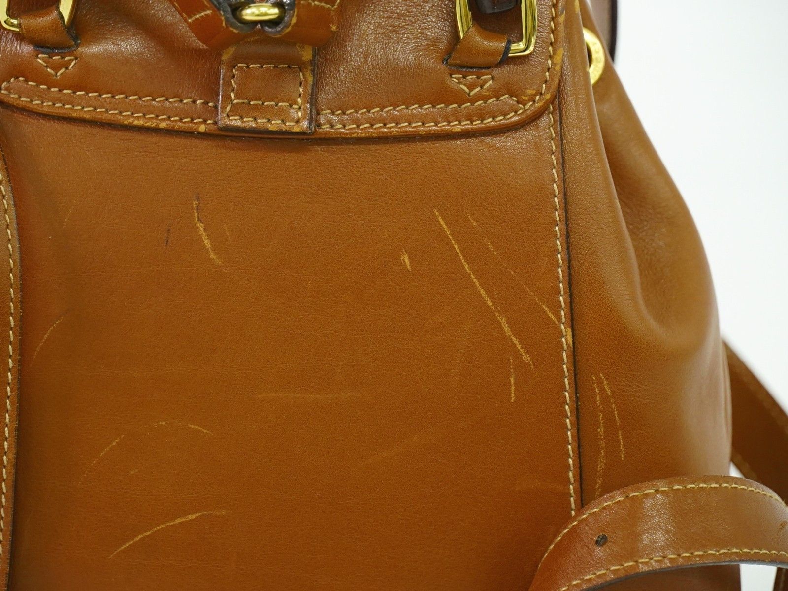 Gucci Gucci Vintage Bamboo Backpack Leather Size ONE SIZE - 13 Thumbnail