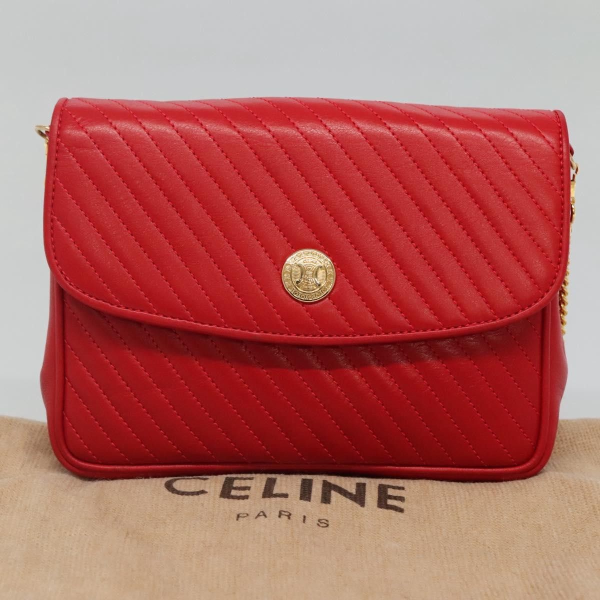 Celine Celine Chain Shoulder Bag Leather Size ONE SIZE - 13 Thumbnail