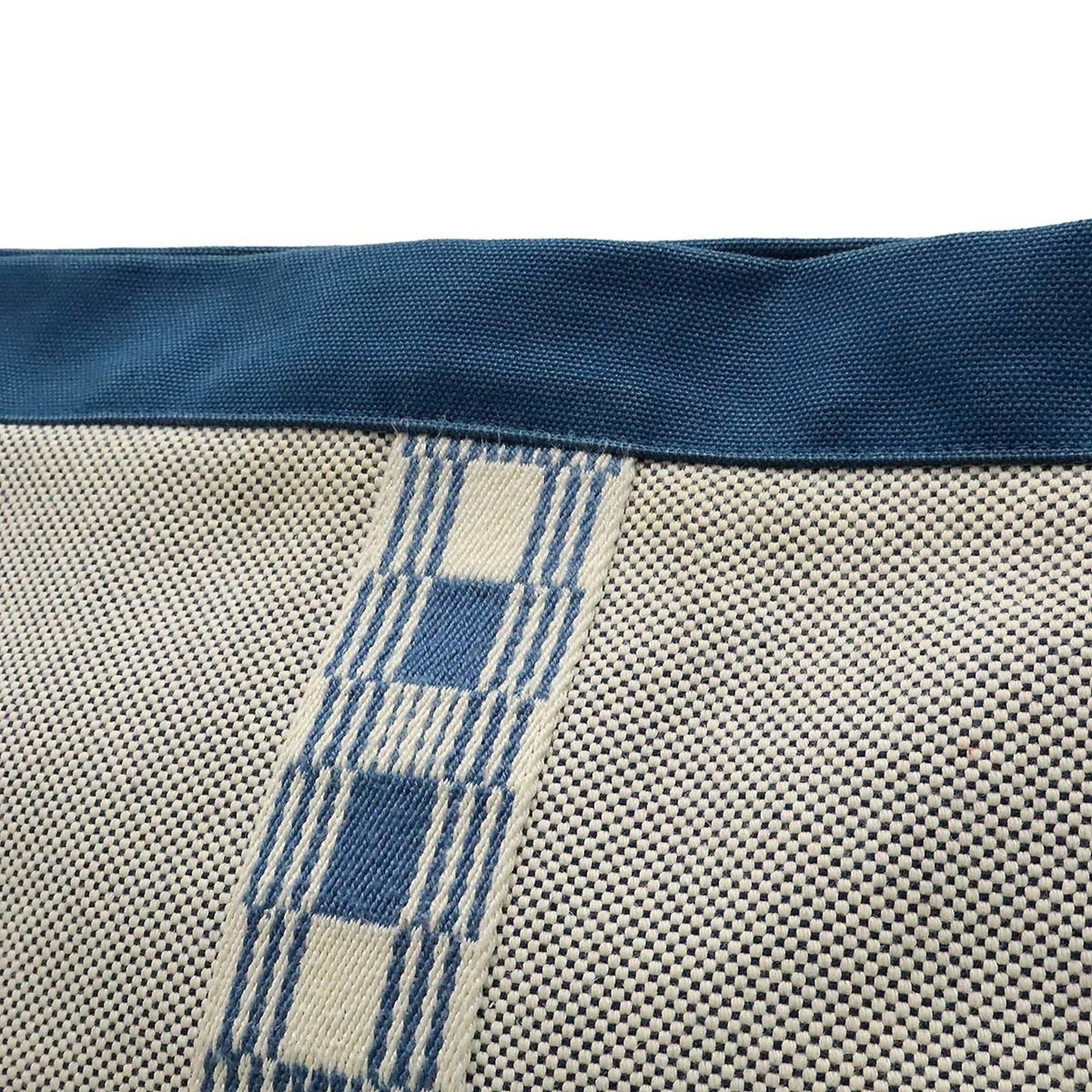 Hermes HERMES Jimetoux GM Clutch Bag, Second Travel Pouch, Multi-Case, Canvas, Blue and Ivory Size ONE SIZE - 8 Thumbnail