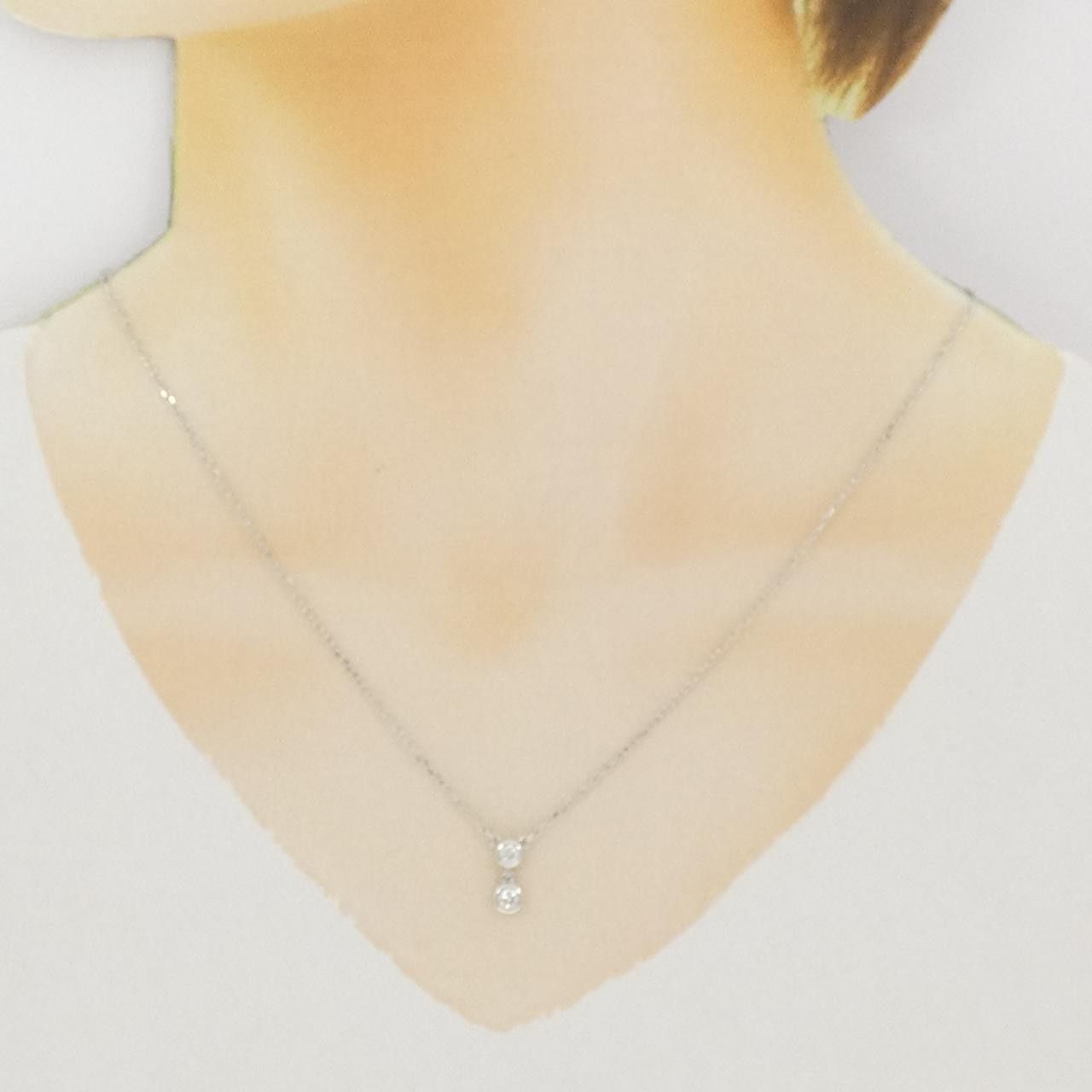 Mikimoto Mikimoto Mikimoto K18 White Gold Diamond Necklace Calfskin Necklace DUTY FREE for USA Size ONE SIZE - 6 Thumbnail