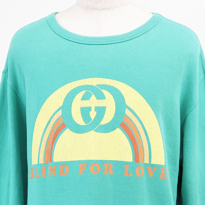 Gucci Gucci Gucci BLIND FOR LOVE GG Logo Cotton Sweatshirt Cotton Sweatshirts & Hoodies DUTY FREE for USA Size ONE SIZE - 2 Thumbnail