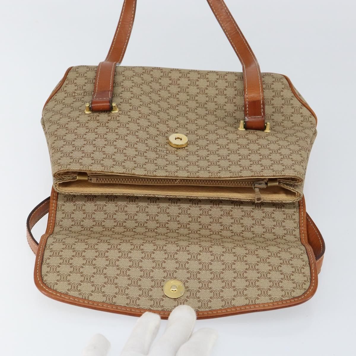 Celine Celine Vintage Macadam Handbag Canvas Size ONE SIZE - 13 Thumbnail