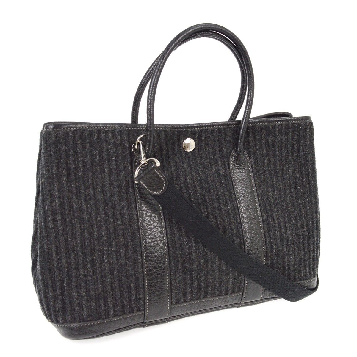Hermes Hermes Garden Party Tote Wool and Leather Size ONE SIZE - 2 Thumbnail