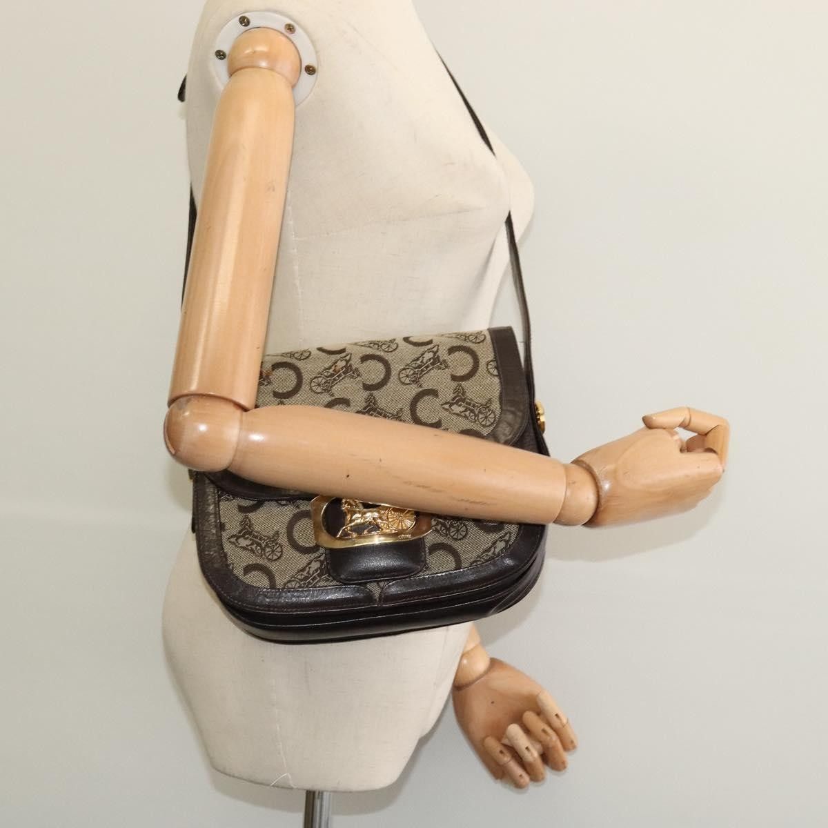 Celine Celine C Sulky Shoulder bag Canvas and Leather Size ONE SIZE - 13 Thumbnail