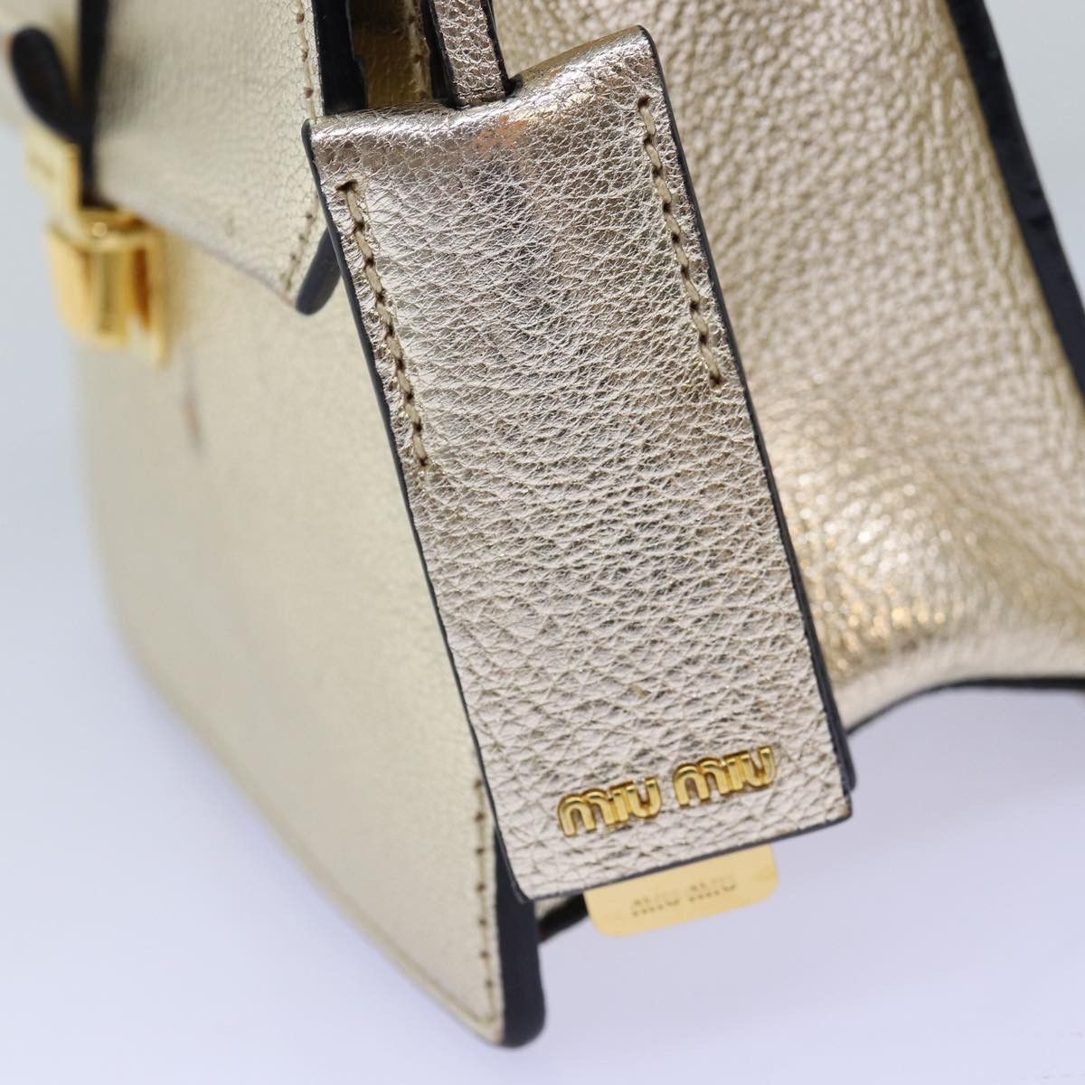 Miu Miu Miu Miu Madras Convertible Compartment Top Handle Bag Leather Size ONE SIZE - 14 Thumbnail