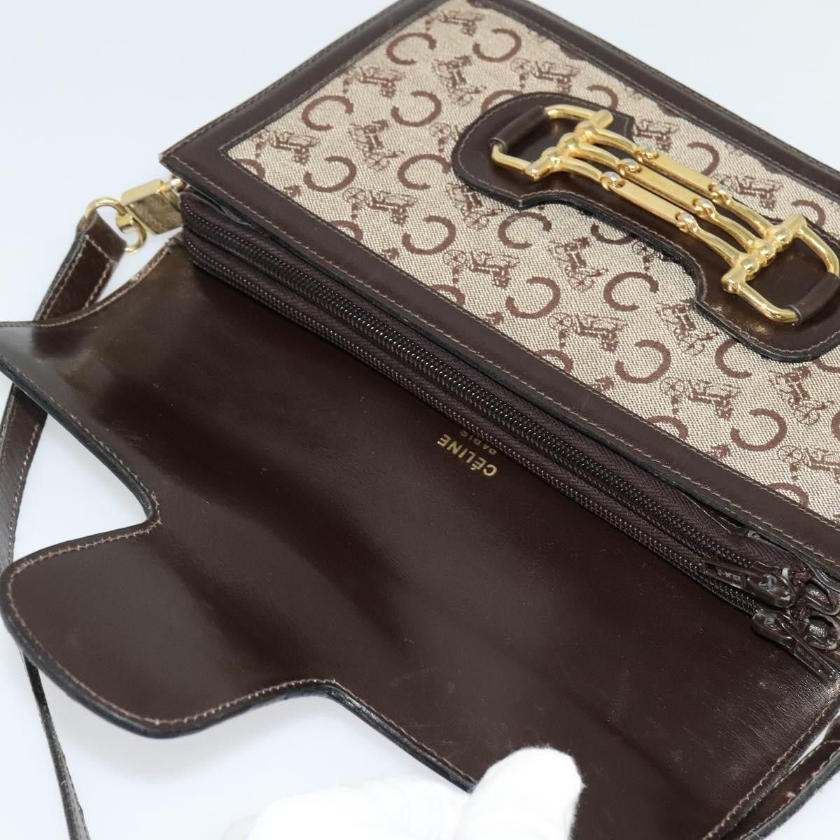 Celine Celine C Sulky Shoulder bag Canvas and Leather Size ONE SIZE - 18 Thumbnail