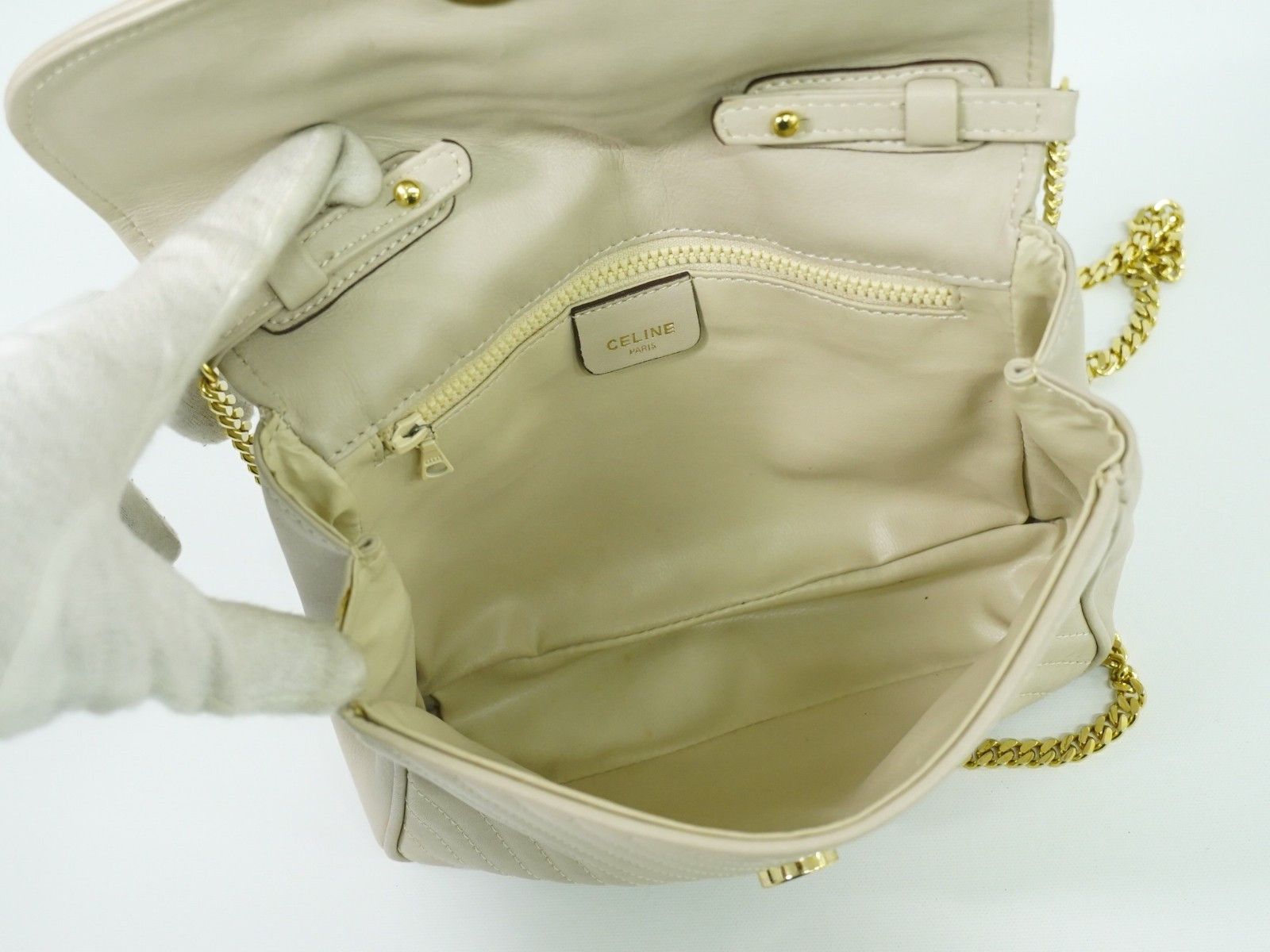 Celine Celine Vintage Flap Shoulder Bag Quilted Leather Size ONE SIZE - 3 Thumbnail