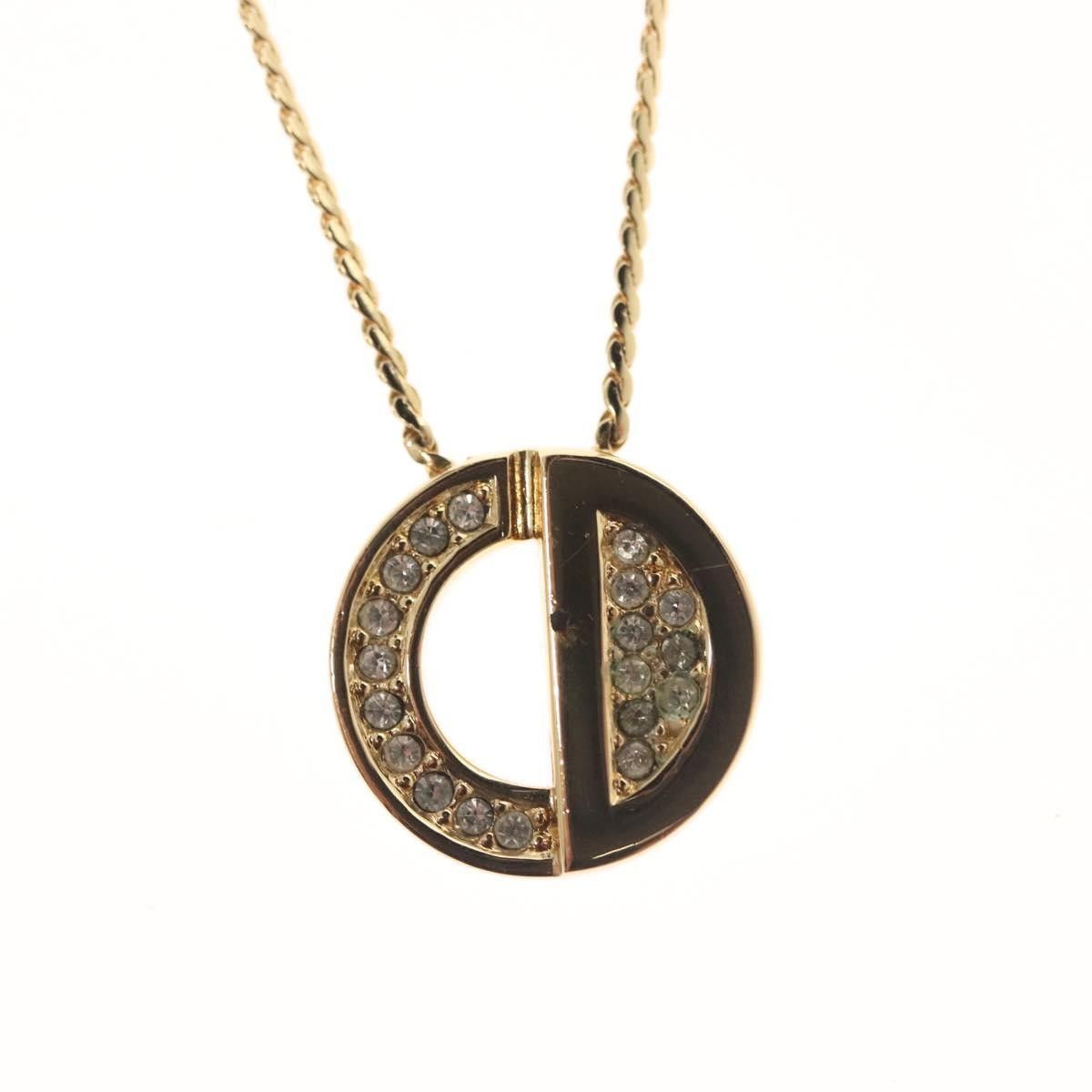Dior Christian Dior CD Pendant Necklace Metal and Crystals Size ONE SIZE - 7 Thumbnail