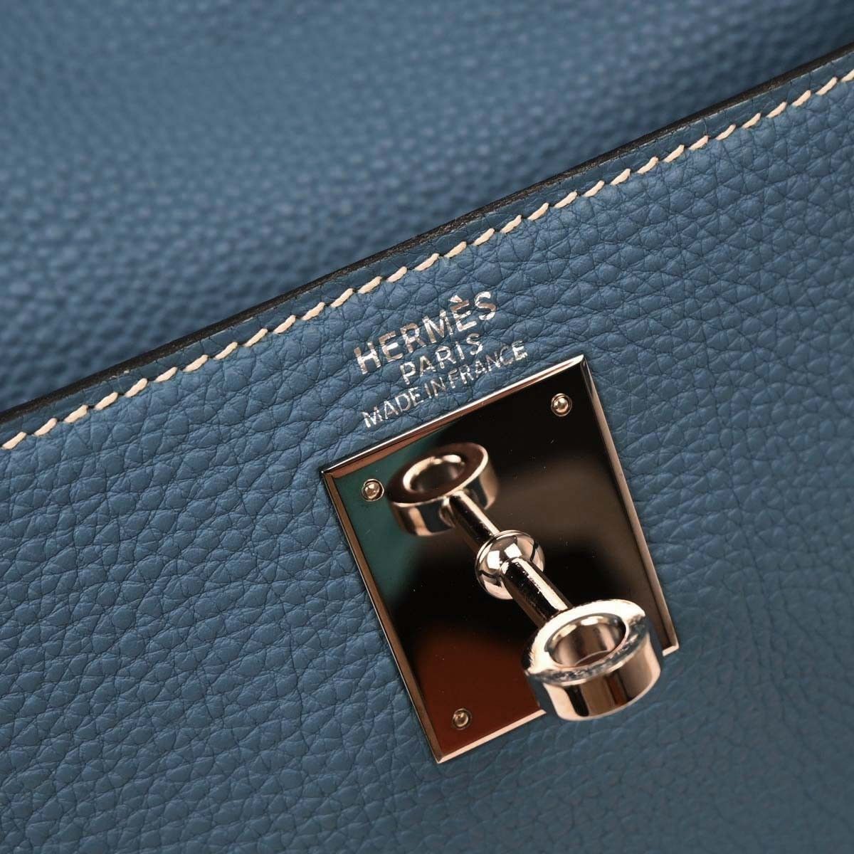 Hermes Hermes Contour Kelly Bag Blue Epsom with Gold Hardware Size ONE SIZE - 4 Thumbnail