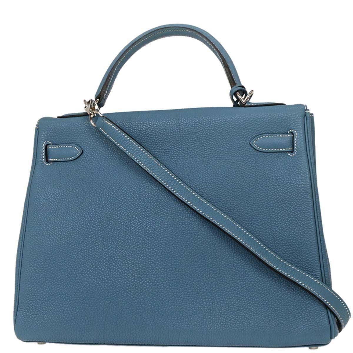 Hermes Hermes Contour Kelly Bag Blue Epsom with Gold Hardware Size ONE SIZE - 2 Thumbnail